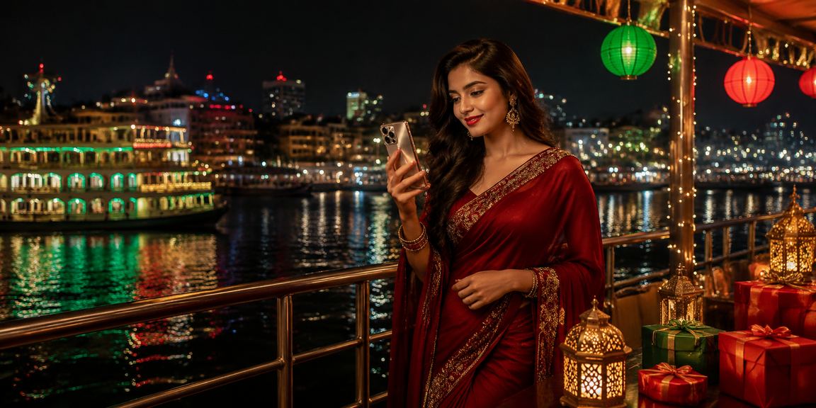 ঢাকায় ঈদ উৎসবে 267 মোবাইল ক্যাসিনো ডাউনলোড করছেন একজন