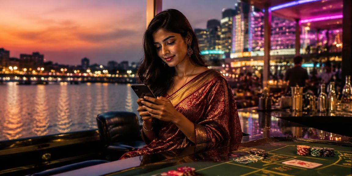 খুলনায় নিওন আলোয় 267 ব্যাকারেট গেম খেলছেন একজন