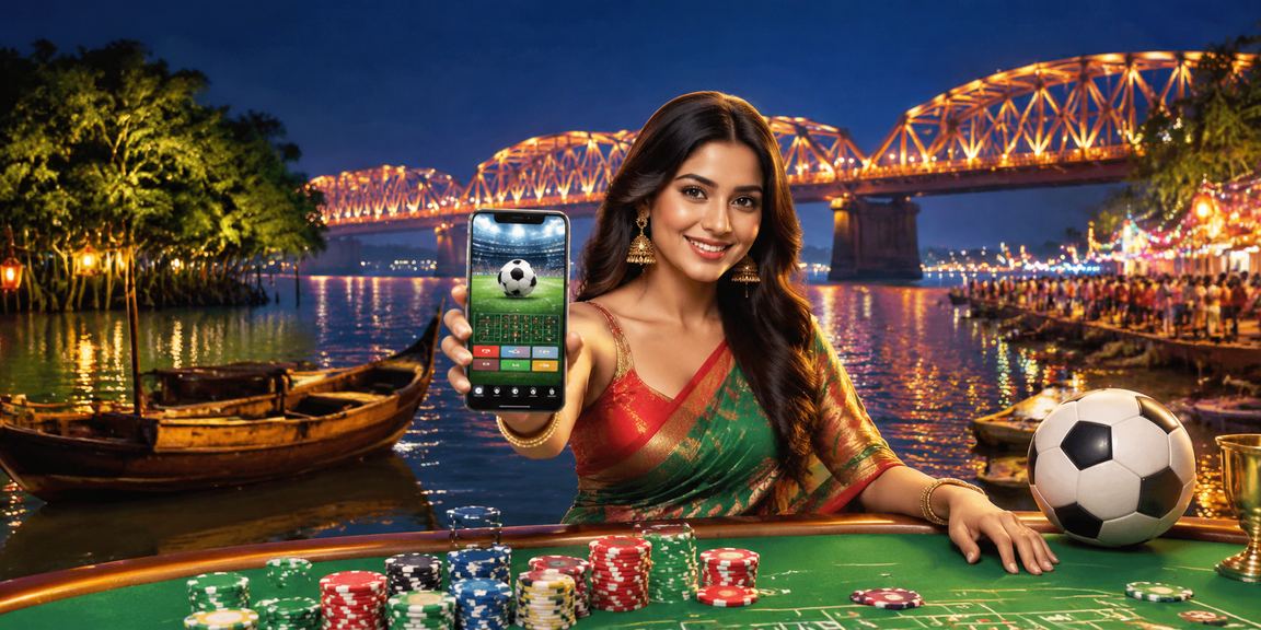 সুন্দরবনের সৈকতে ফুটবল বেটিং বিশ্লেষণ করছেন একজন